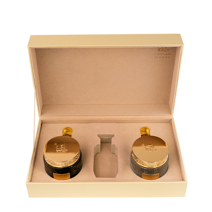 open box of Diwan Box 1 |  Luxury Perfume Gift Set | Taif Al Emarat