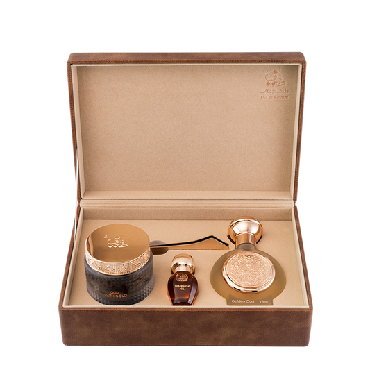 Golden Oud Set | Luxury Perfume Gift | Taif Al Emarat